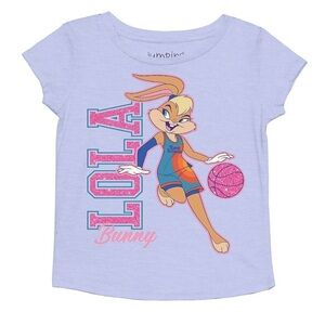 Lola Bunny Kids T-Shirt - Light purple size small space jam looney tunes